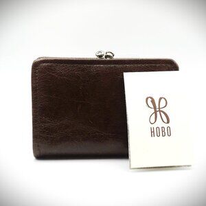 HOBO Vintage Distressed Espresso Color Leather Trifold Wallet